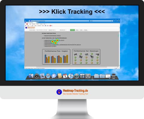 Klick Tracking unseres Heatmap Tracking Tools