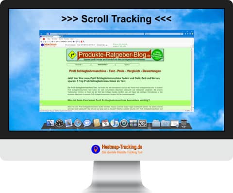 Scroll Tracking unseres Heatmap Tracking Tools