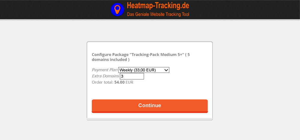 Tracking-Paket konfigurieren